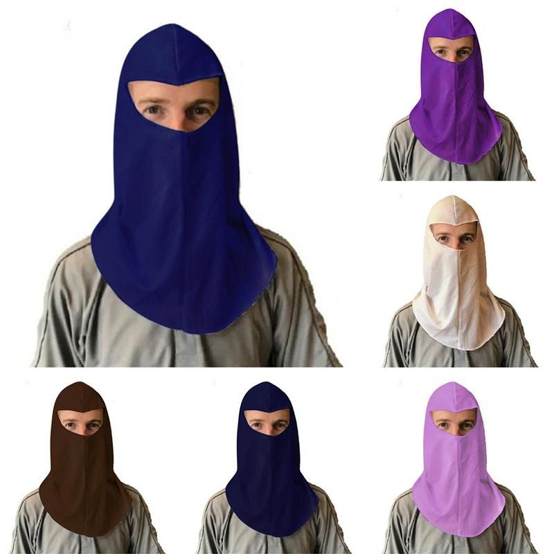 Unisex Solid Color Full Cover Face Veil Muslim Hijab-White