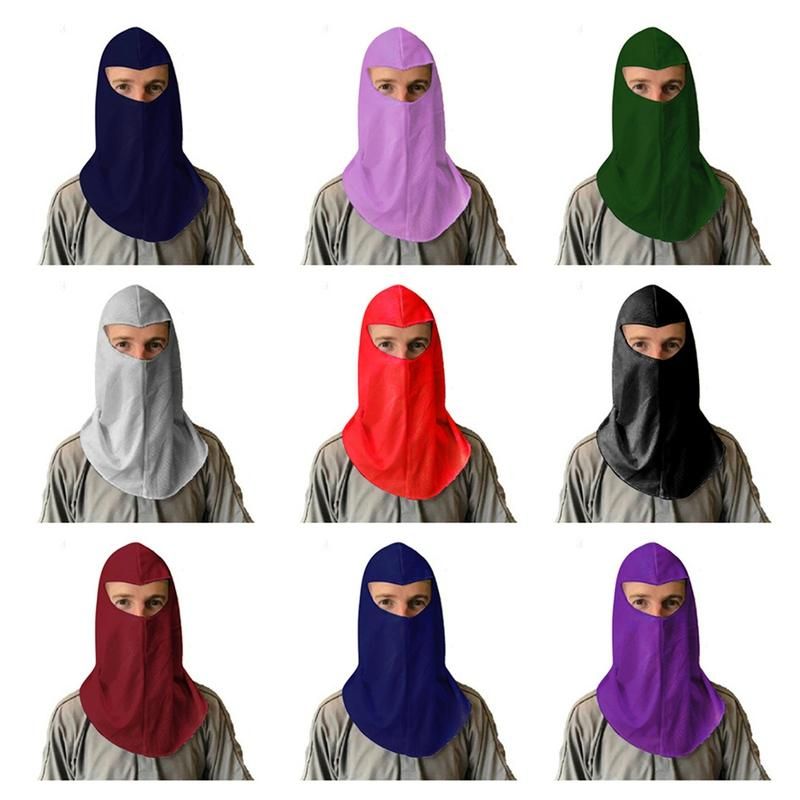 Unisex Solid Color Full Cover Face Veil Muslim Hijab-White