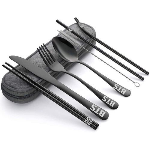 Kpop BTS Bangtan Boys Travel Camping Cutlery Set - Portable
