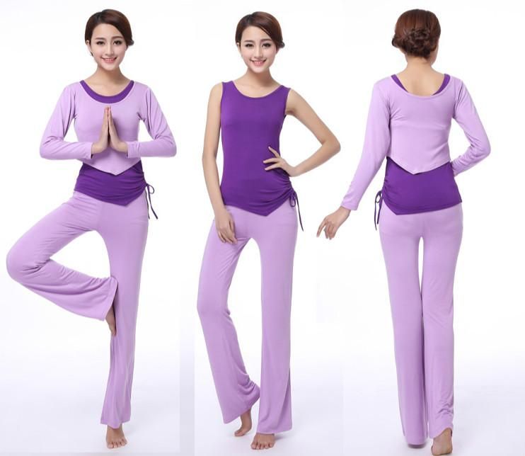 3 Pieces Model Sports Yoga Top+Shirt+Pant Sets Home Gyms