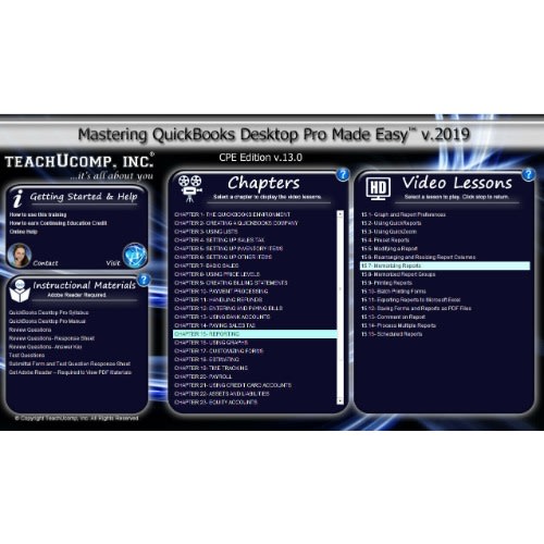 Quickbooks Pro For Lawyers 2019 Self-study Training Video  Course