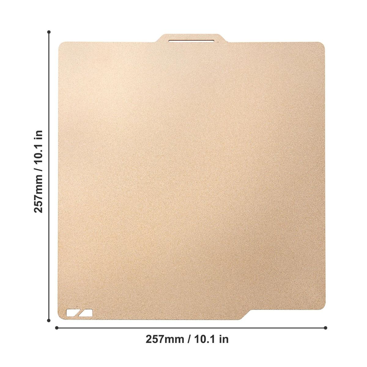 Double-Sided PEI Spring Steel Plate 257x257mm with Textured Finish Flatness Ultra-high Adhesion Conpatible with FDM 3D Printer Bambu Lab X1/P1P Suitable for PLA/ABS/TPU/TETG/Nylon Filament