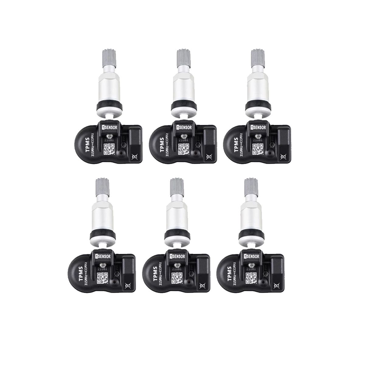6Pcs Programmable TPMS Sensor 433MHz 315MHZ Tire Pressure