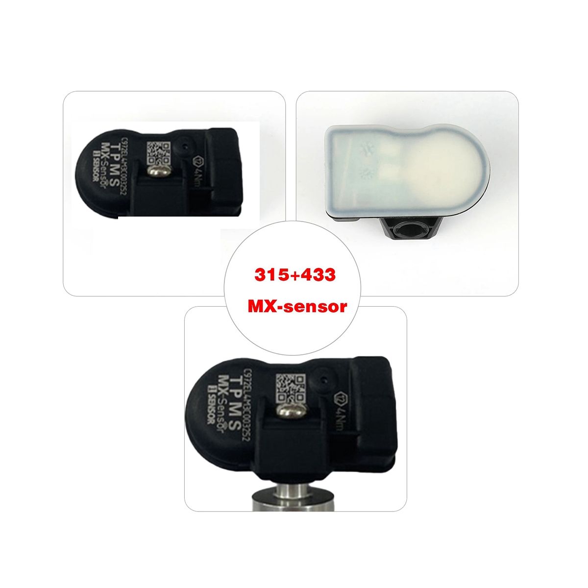 6Pcs Programmable TPMS Sensor 433MHz 315MHZ Tire Pressure