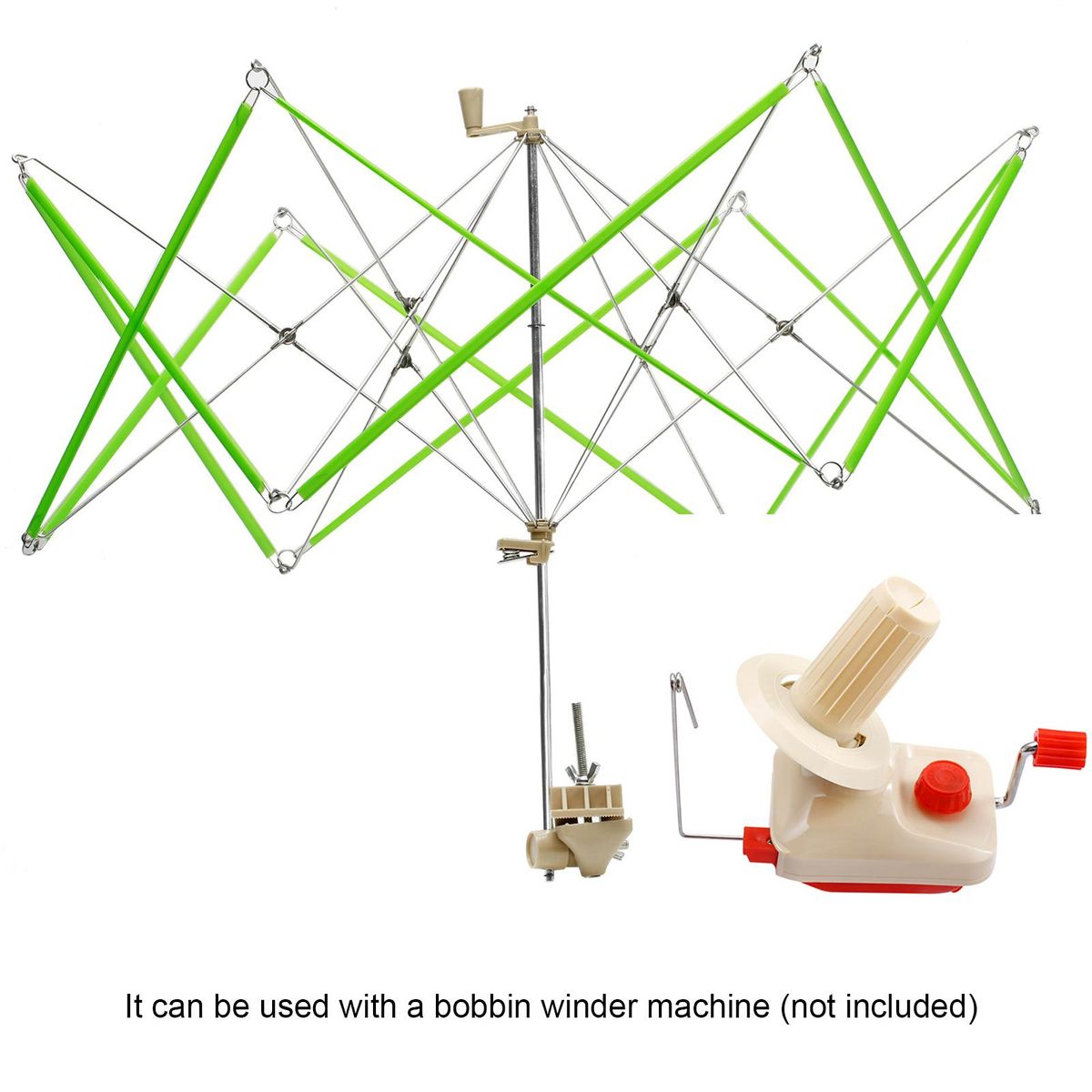 Umbrella Swift Yarn Winder Umbrella Swift String Ball Winder Hand-operated Manual Wool Winder Holder for Wool Fiber Clothing Crafting Home Office Art Use