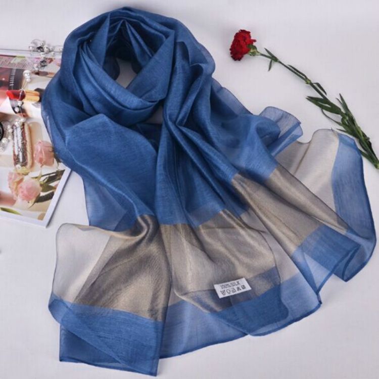 Ladies Silk Sunscreen Shawl Beach Towel Scarf