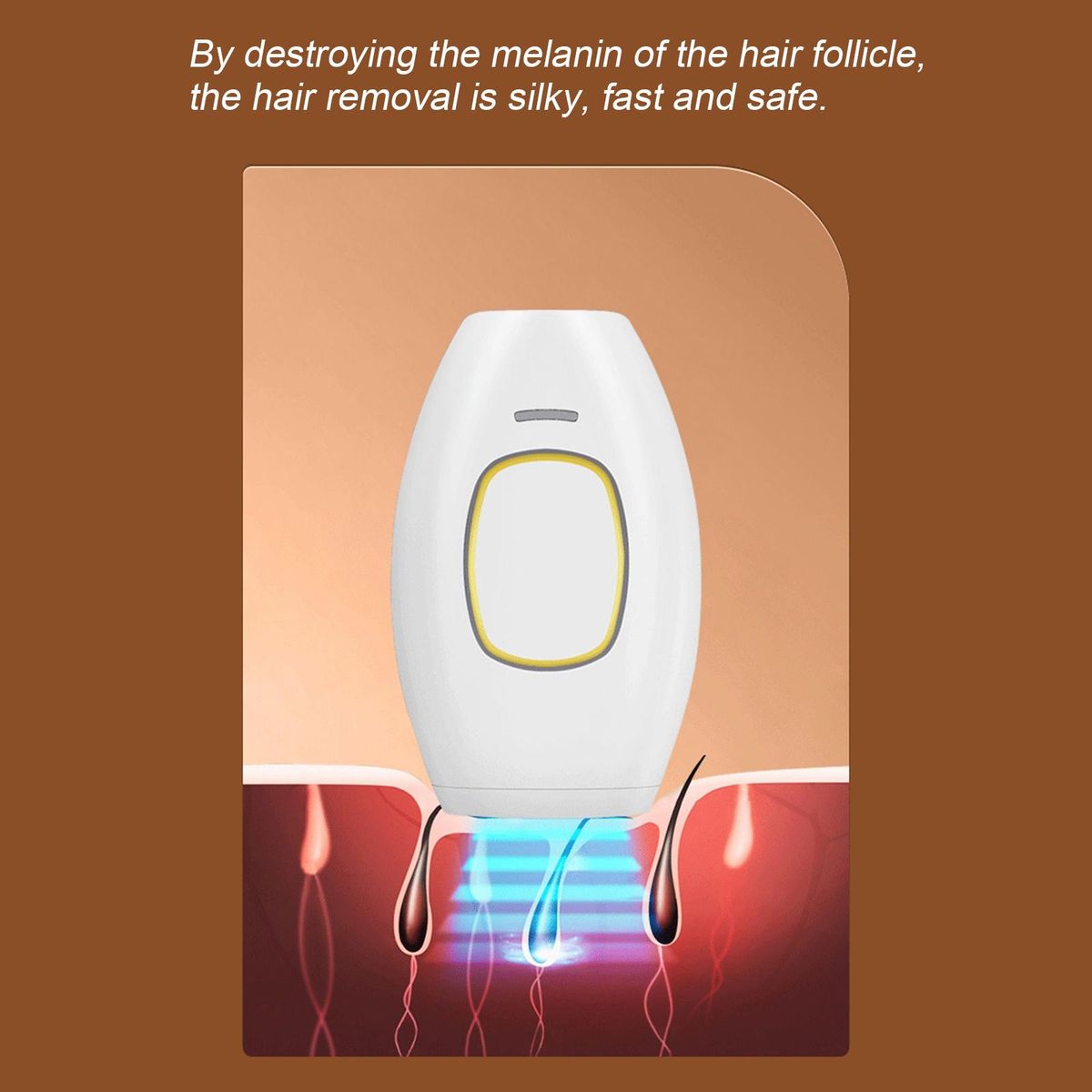 Home Handheld IPL Hair Removal Device 5-Gear Adjustment Silky Hair Removal for Whole Body Face Body Bikini Leg Arm Shaving Trimmer
