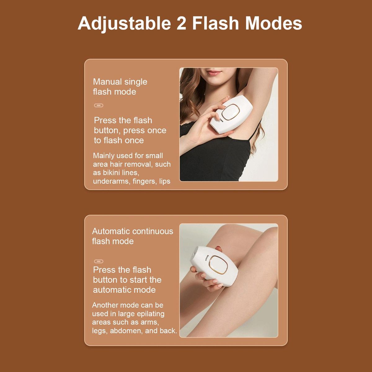 Home Handheld IPL Hair Removal Device 5-Gear Adjustment Silky Hair Removal for Whole Body Face Body Bikini Leg Arm Shaving Trimmer