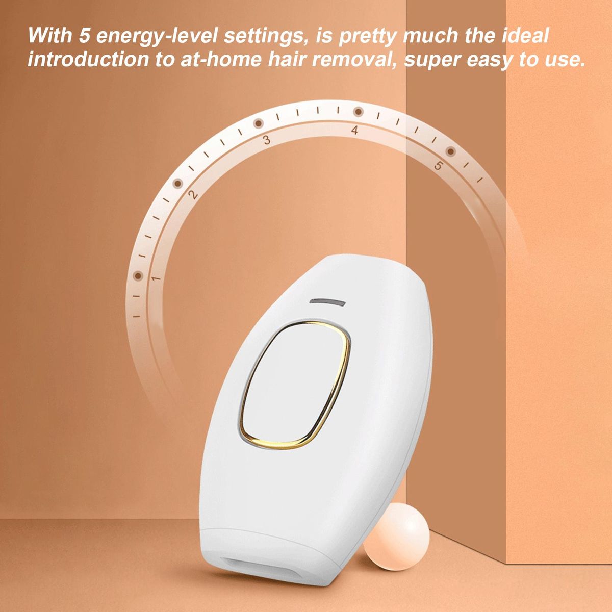 Home Handheld IPL Hair Removal Device 5-Gear Adjustment Silky Hair Removal for Whole Body Face Body Bikini Leg Arm Shaving Trimmer