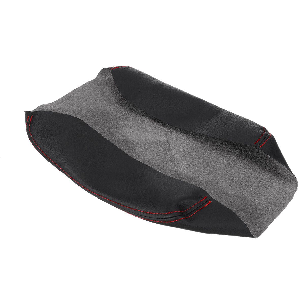 Car Console Lid Armrest Cover Microfiber Leather For Honda Pilot 2009-2015 BlackRed