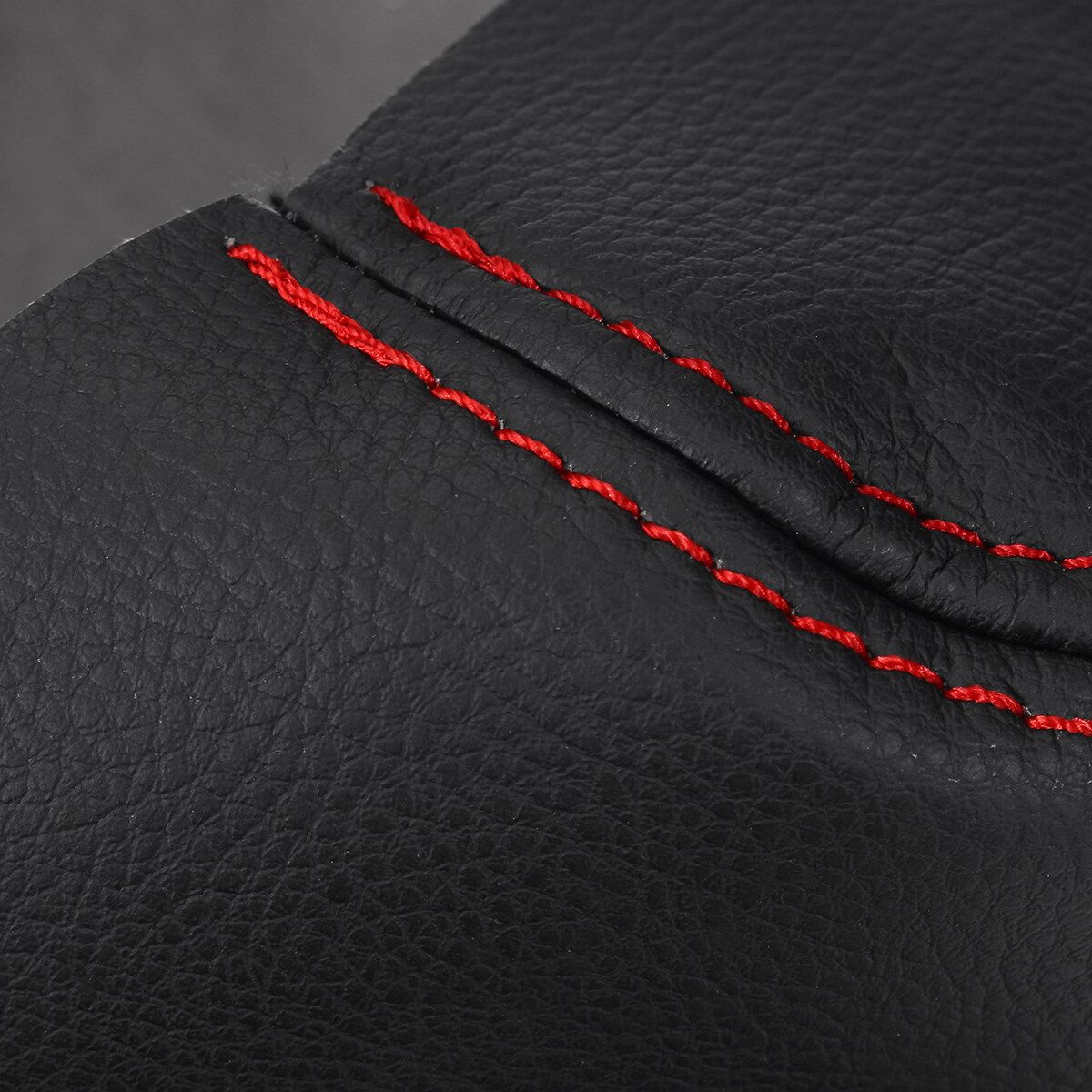 Car Console Lid Armrest Cover Microfiber Leather For Honda Pilot 2009-2015 BlackRed