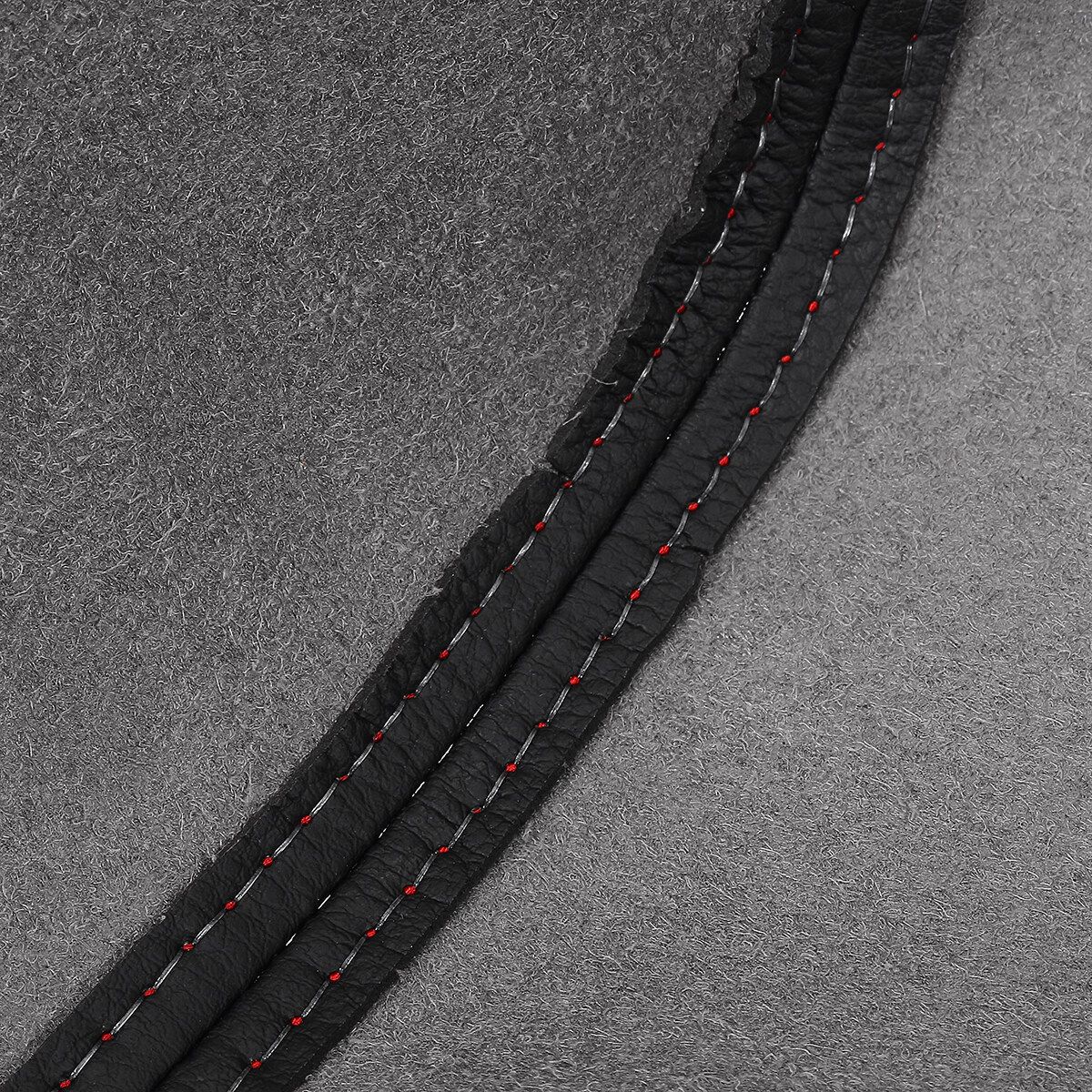 Car Console Lid Armrest Cover Microfiber Leather For Honda Pilot 2009-2015 BlackRed