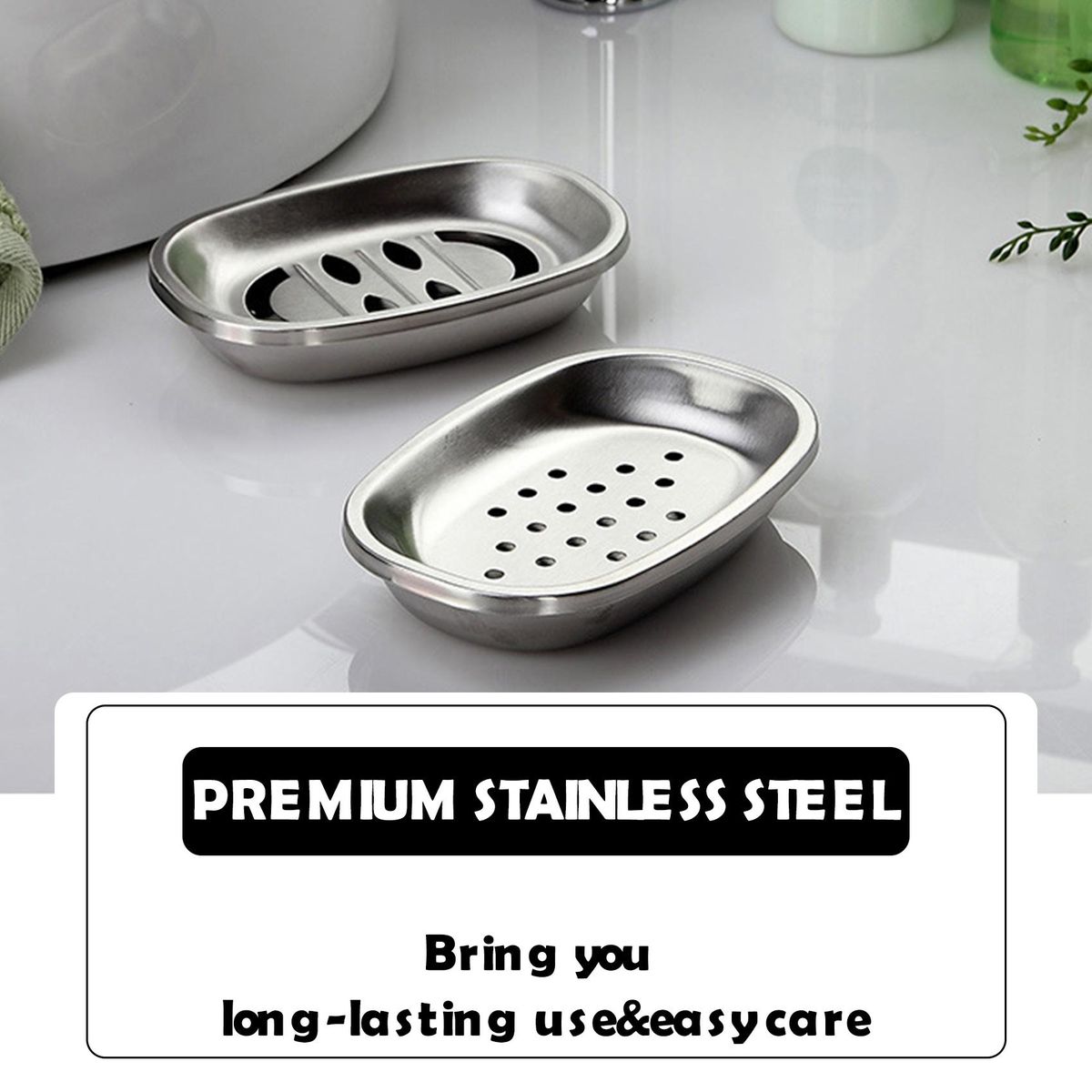 2PCs Double Layer Soap Drainer Bar Soap Holder Dish Double Layer Soap Holder Portable Soap Saver Sponge Holder for Bathroom Shower Countertop