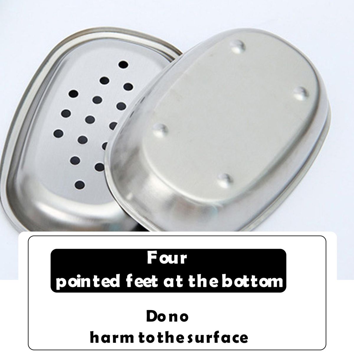 2PCs Double Layer Soap Drainer Bar Soap Holder Dish Double Layer Soap Holder Portable Soap Saver Sponge Holder for Bathroom Shower Countertop