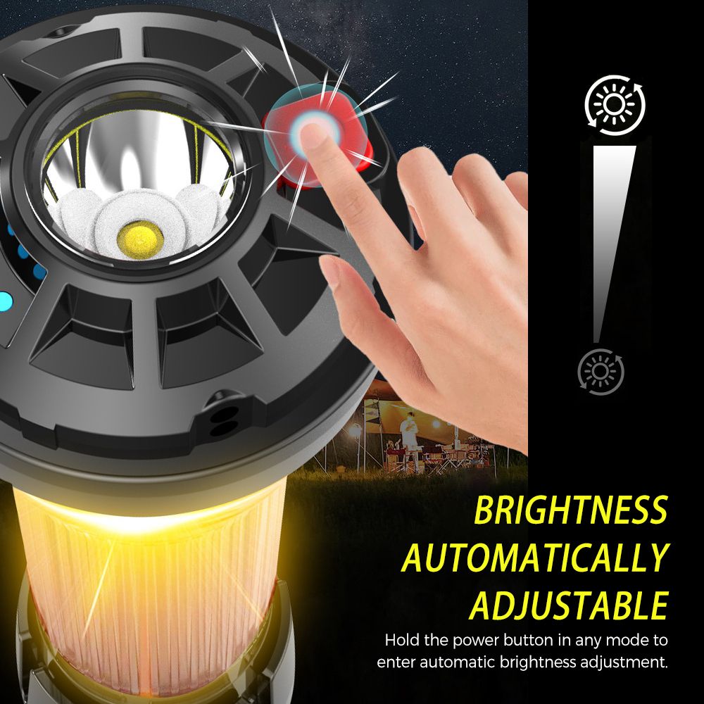 USB Rechargeable Flashlight Waterproof Camping Tent Light