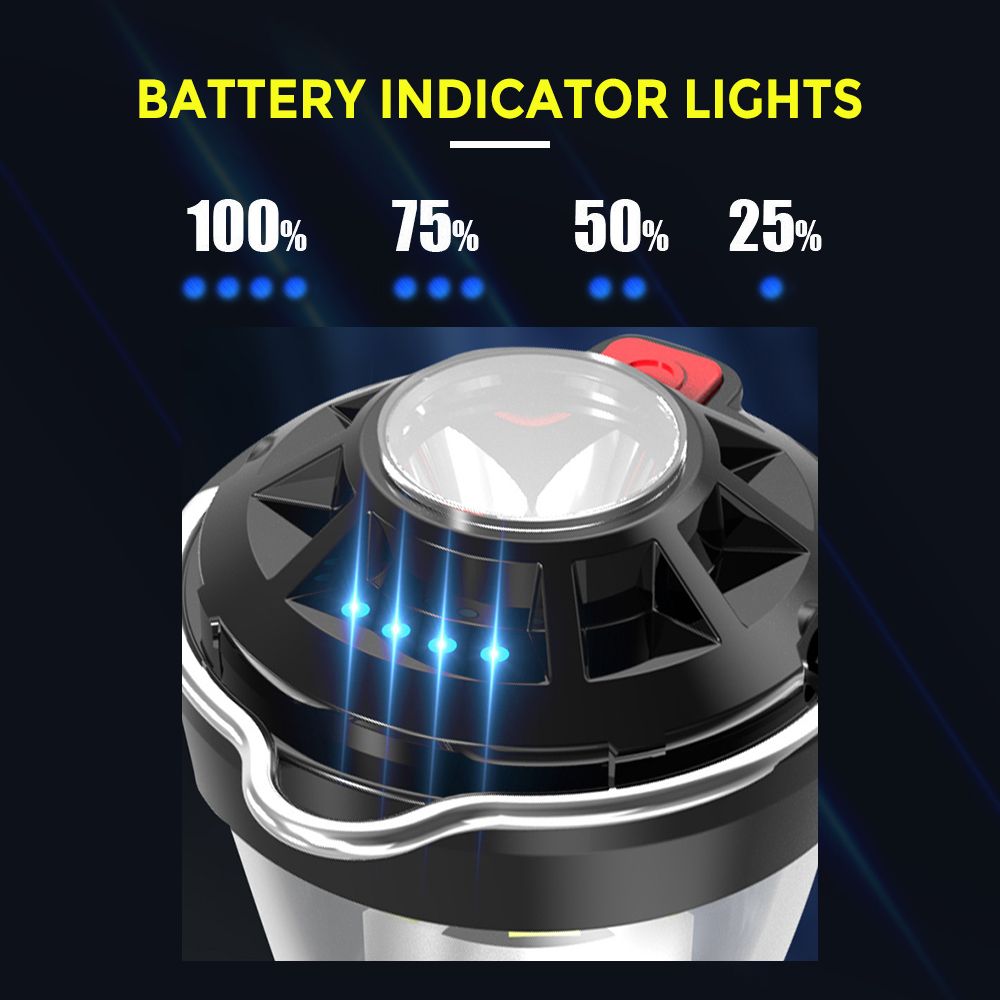 USB Rechargeable Flashlight Waterproof Camping Tent Light