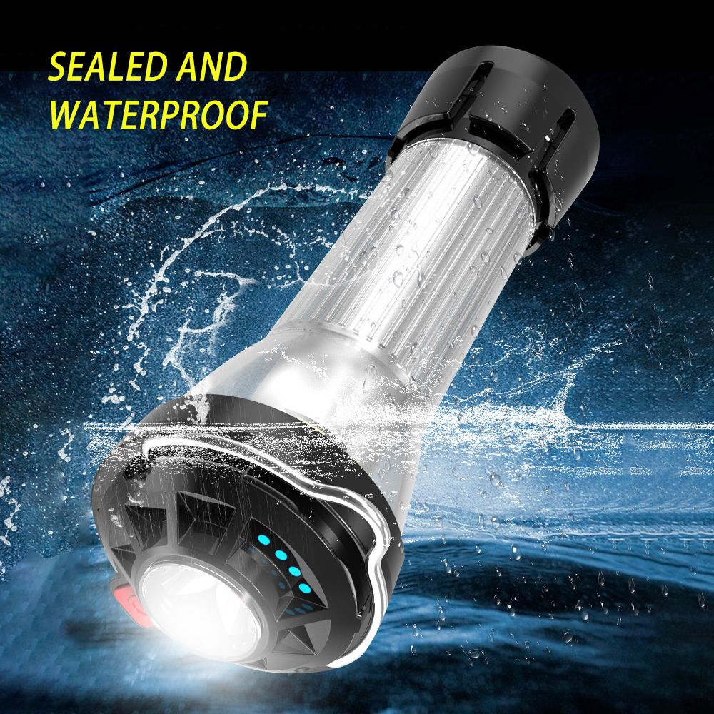 USB Rechargeable Flashlight Waterproof Camping Tent Light