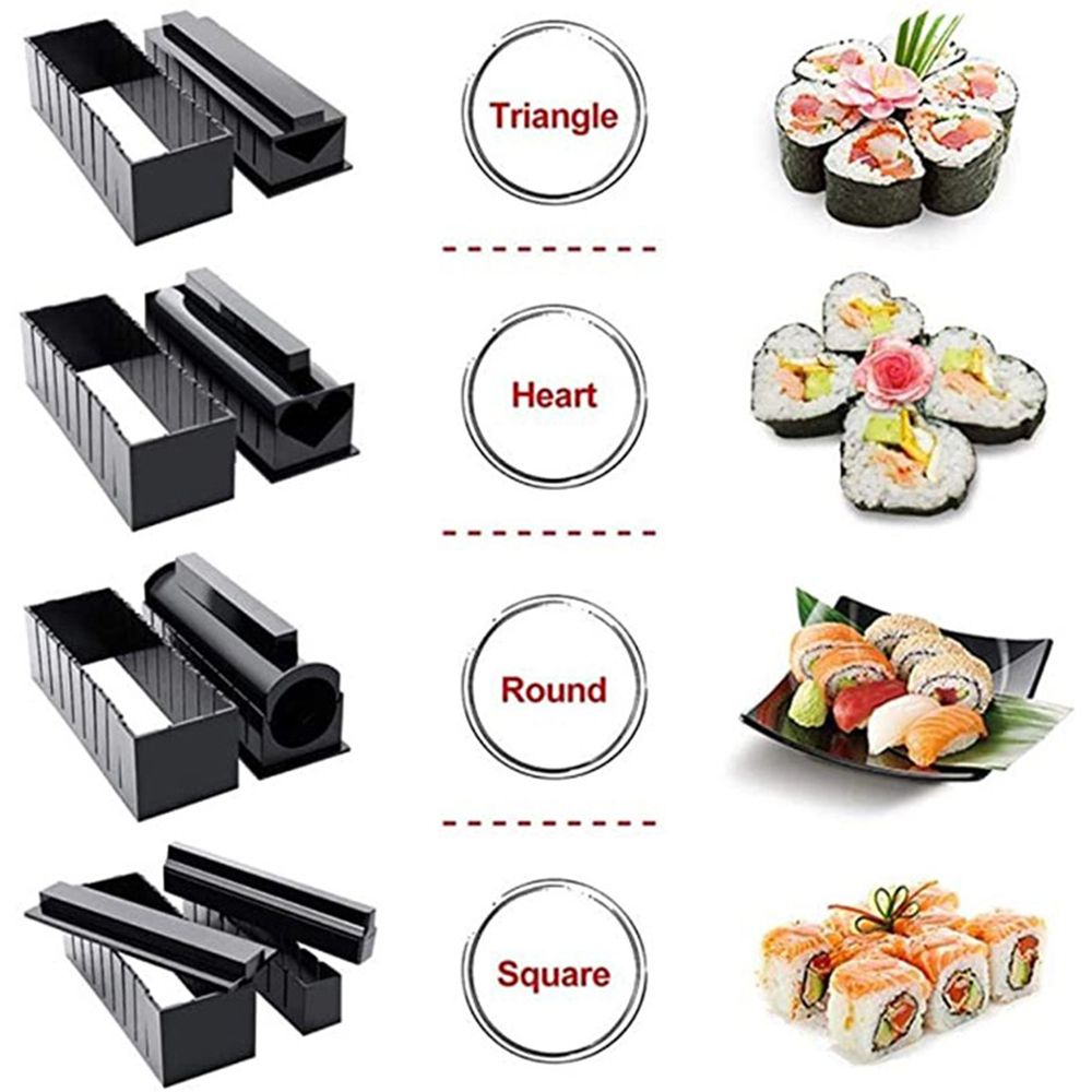 10 PCS Sushi Making Kit All In One Sushi Set Rice Roll Maker