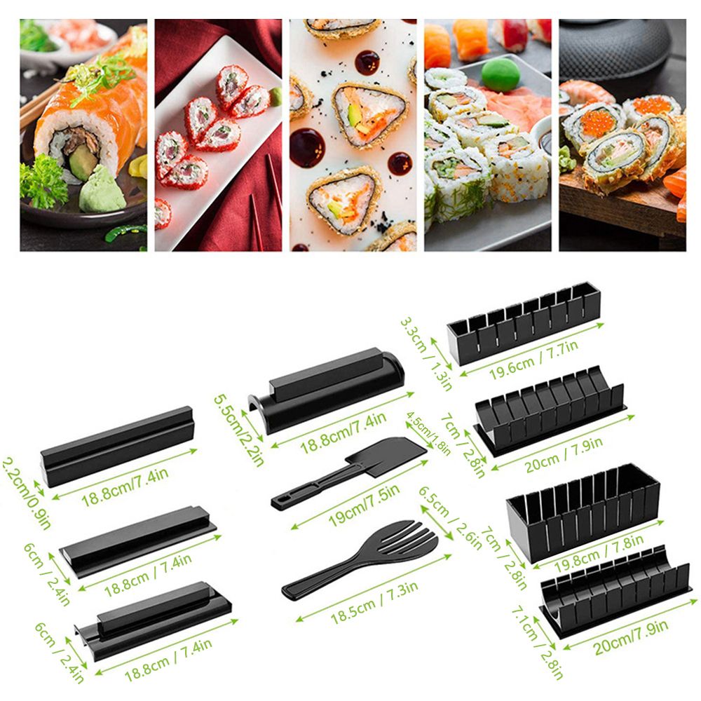 10 PCS Sushi Making Kit All In One Sushi Set Rice Roll Maker