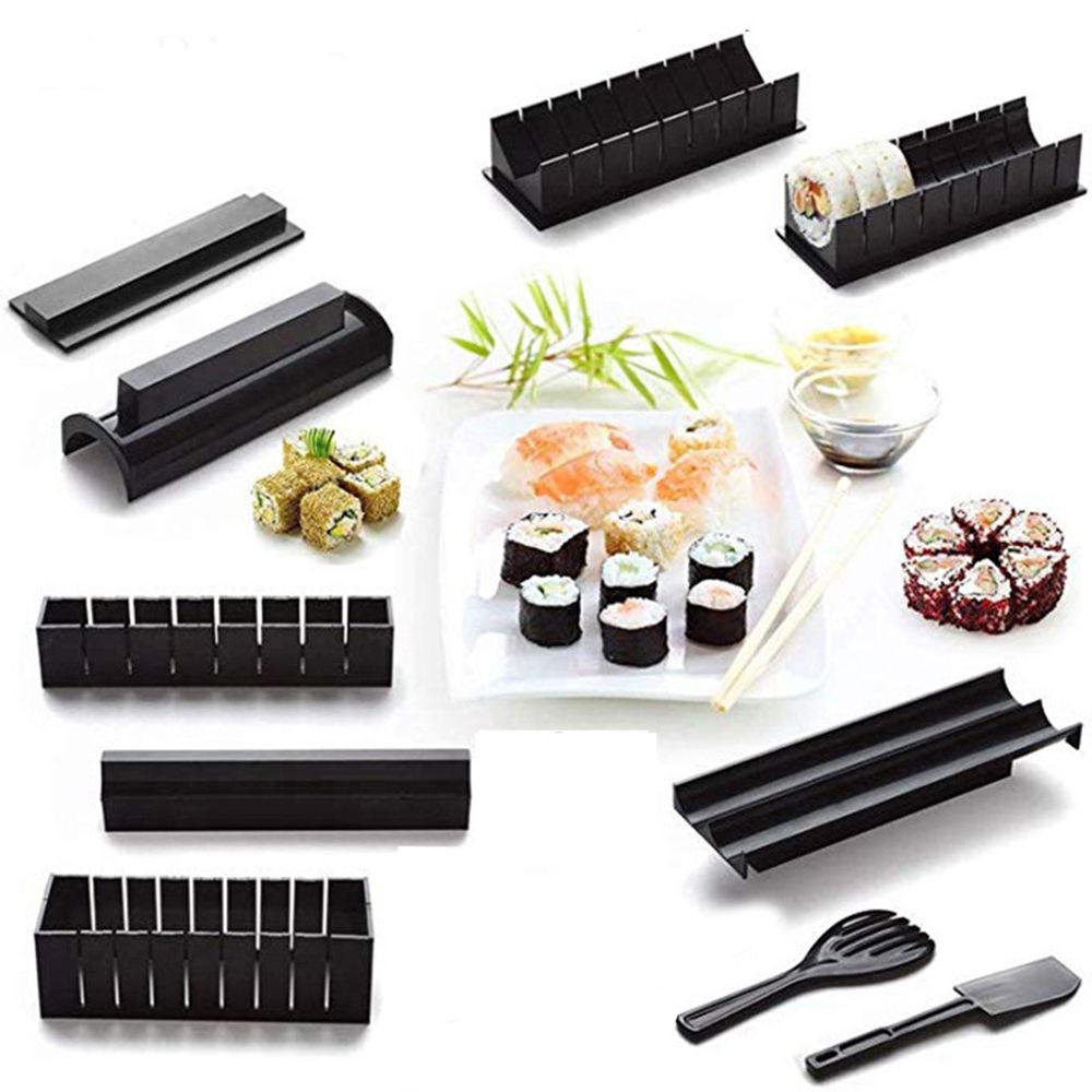 10 PCS Sushi Making Kit All In One Sushi Set Rice Roll Maker