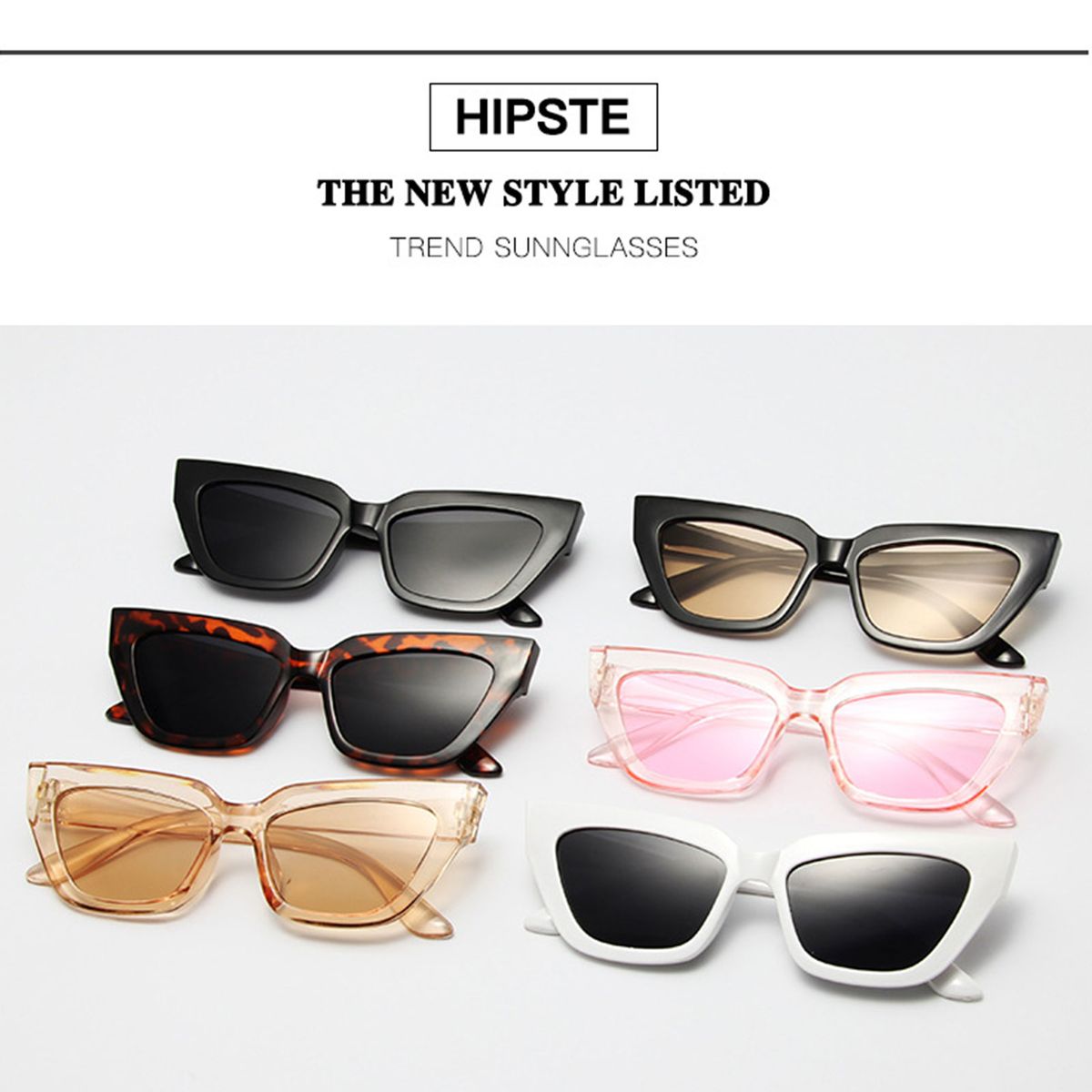 Polarized Vintage Sunglass Hip-Hop Small Cat Eye Retro Style Shades Outdoor Eyewear For Men