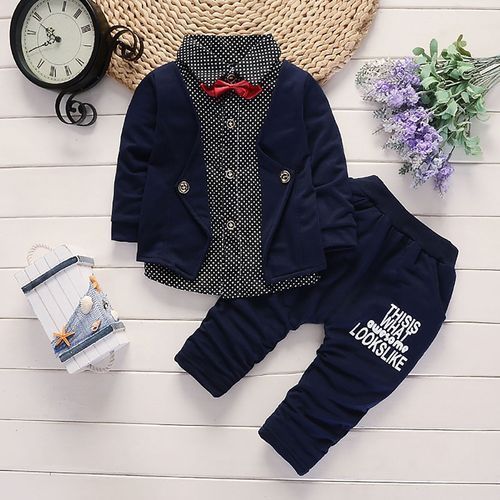 Kid Boy Children's Clothing Suit 2-piece Shirt Pants Set