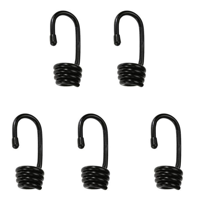 5pcs Bungee Hooks Plastic-coated Metal For 6mm, 8mm, 10mm Bungee Shock