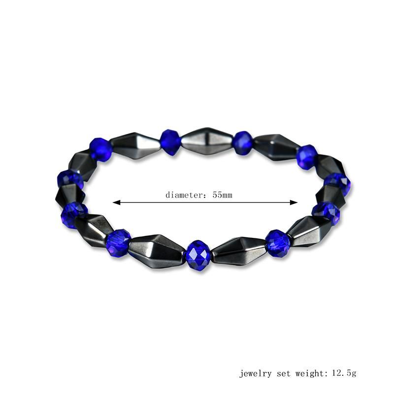 Magnetite Black Gallstone Beaded Bracelet for Women Men Jewe