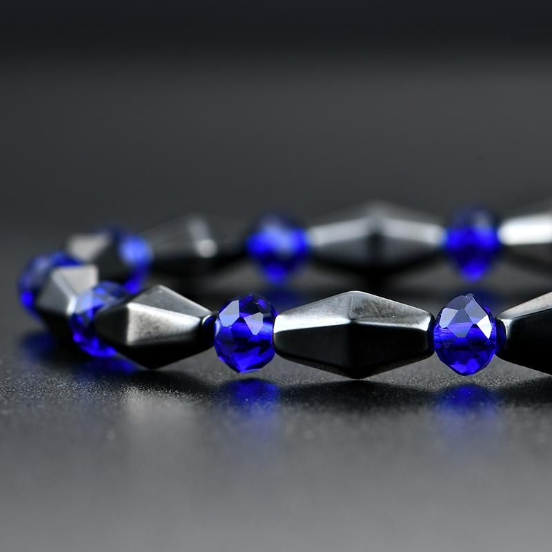 Magnetite Black Gallstone Beaded Bracelet for Women Men Jewe