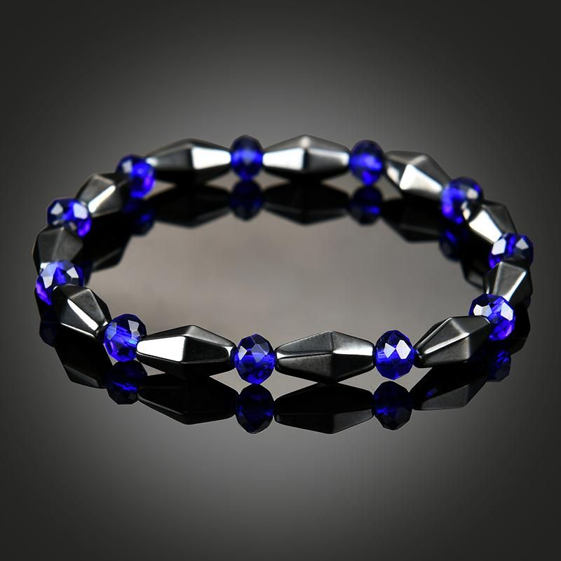 Magnetite Black Gallstone Beaded Bracelet for Women Men Jewe