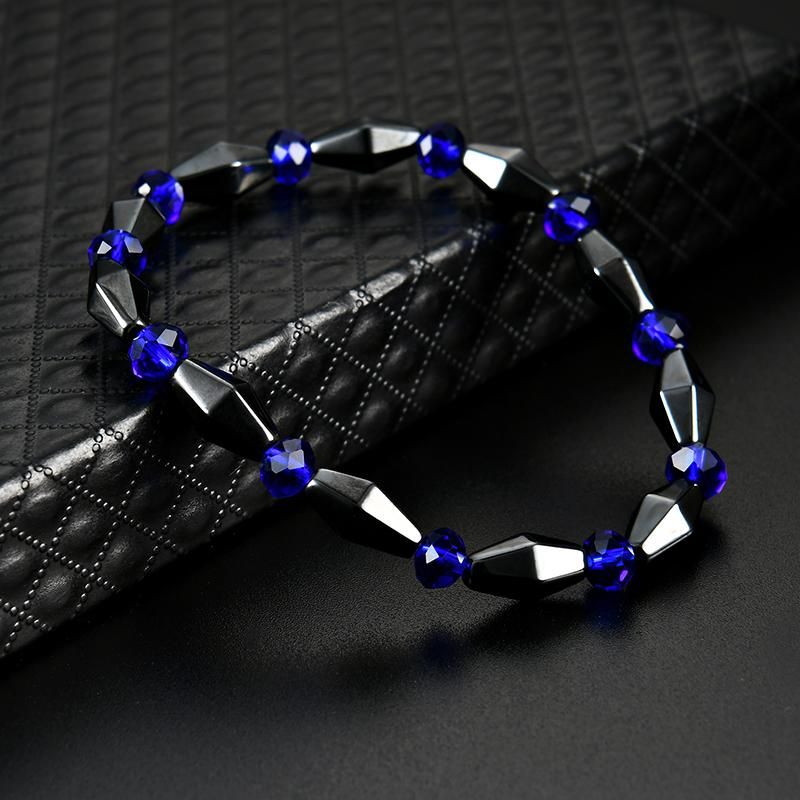 Magnetite Black Gallstone Beaded Bracelet for Women Men Jewe