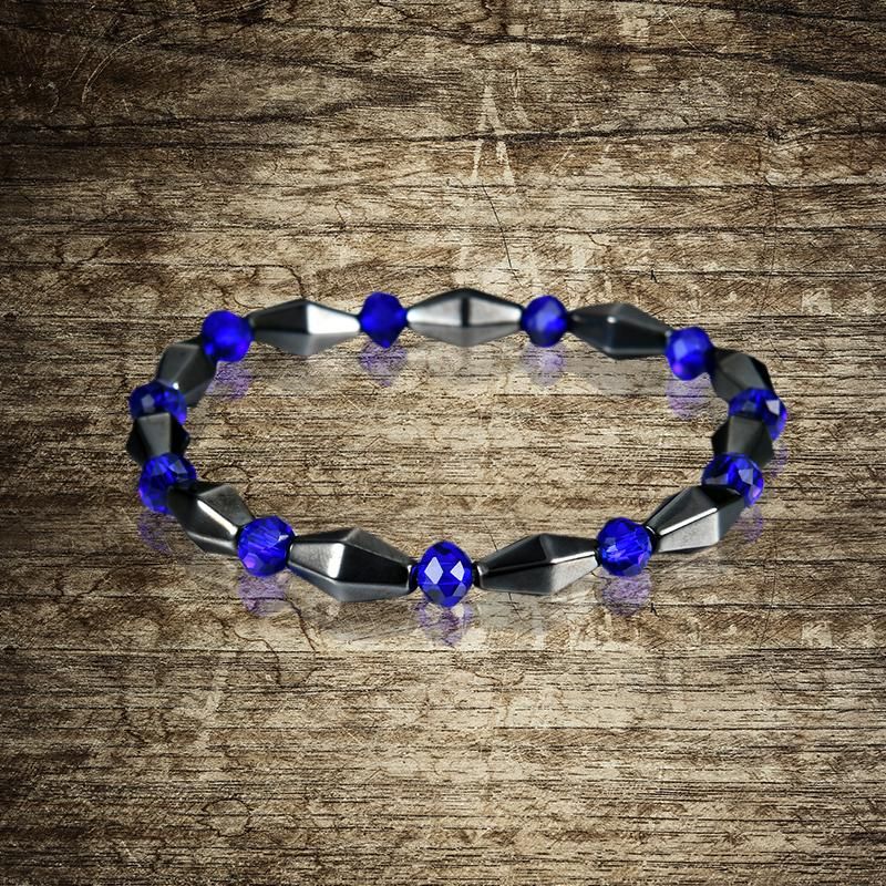 Magnetite Black Gallstone Beaded Bracelet for Women Men Jewe