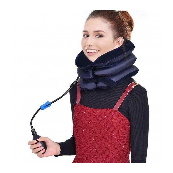 U Shape Inflatable Neck Traction Pillow Cervical Neck Traction Device