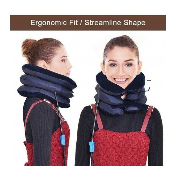 U Shape Inflatable Neck Traction Pillow Cervical Neck Traction Device