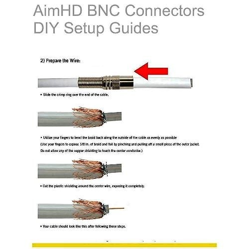 20pcs-Bnc Male Connectors Rg59 Coaxial Screw  For Security Video Surveillance Camera Cables