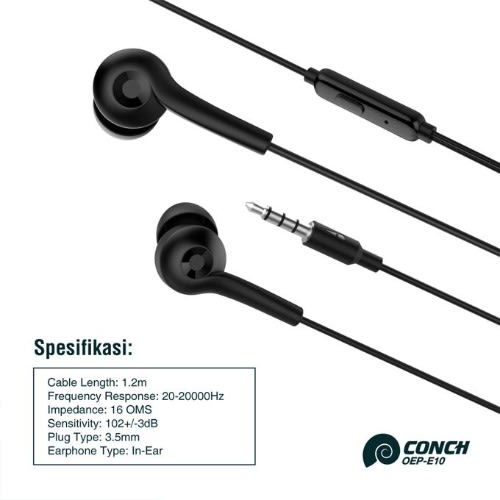 Conch In-ear Wired Earphones With Mic