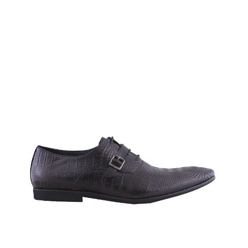 Men's Leather Shoe Lace Up/buckle Black Msh-4370