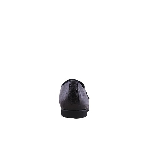 Men's Leather Shoe Lace Up/buckle Black Msh-4370