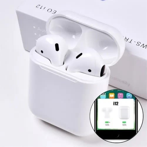 I12 Bluetooth Earbuds Soft Touch 5.0 - White