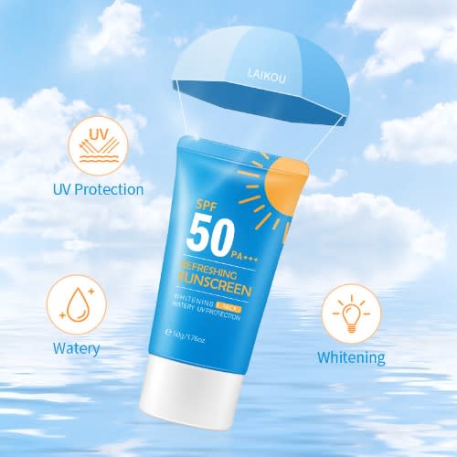 Laikou Refreshing Sunscreen Whitening Uv Protection Sunblock Cream SPF 50 -50g