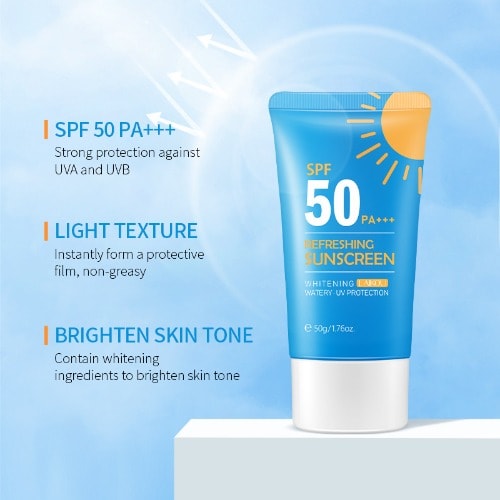 Laikou Refreshing Sunscreen Whitening Uv Protection Sunblock Cream SPF 50 -50g
