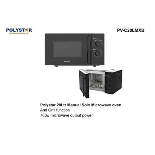 Conventional Solo Microwave Oven - 700W - 20L - Black Pv-c20lmxb