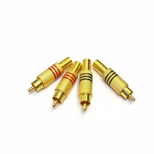 Cctv Audio Connector / Rca Male To Av Terminal Plug Connector - 100 Pieces