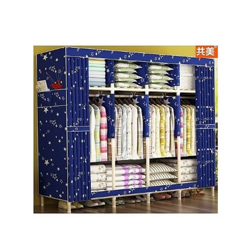 Wooden Frame Wardrobe - 4 Columns - Big Size