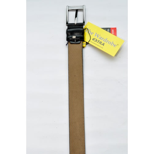 Leather Checked Design Men Belt- Mb-9650- Size-115/46 Cm