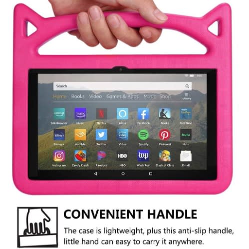 Fire Hd 8 Tablet - 10th Gen With Alexa - 32GB - ROM - 2GB RAM + Pink Monster Proof Flexible Case