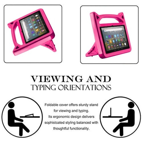 Fire Hd 8 Tablet - 10th Gen With Alexa - 32GB - ROM - 2GB RAM + Pink Monster Proof Flexible Case