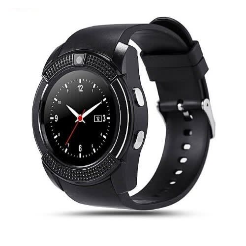 V8 Smart Watch Sim/tf Card Port - Black