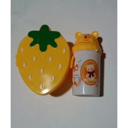 Strawberry Shaped Lunch Box & Water Bottle