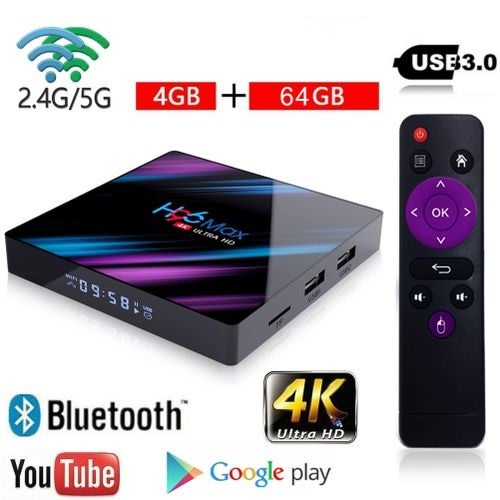 H96 Max Rk3318 Android 9.0 4gb - 64gb 4k Tv Box 2.4g